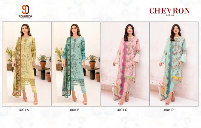 Chevron Vol 4 By Shraddha Cotton Pakistani Suits Wholesale Price In Surat
